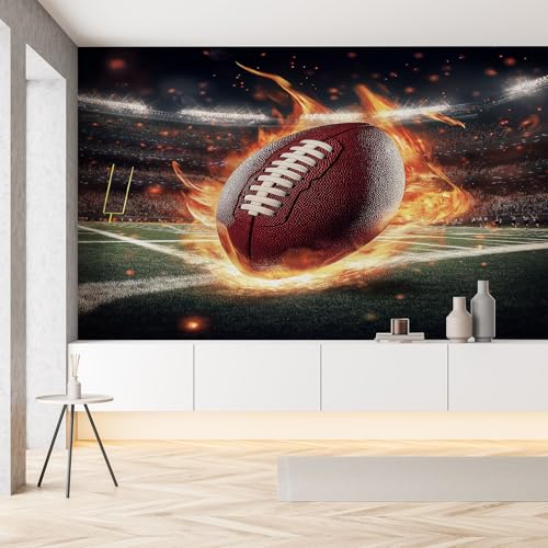Selbstklebende Tapete Flammen Rugby Fußball Fototapete 3D Effekt Fußballplatz Sportspiel Fantasy Wandtapete Seide Tapeten 100x70 cm Wallpaper Wanddeko Tapete Wohnzimmer Kinderzimmer Dekoration Selbstklebende Tapete Flammen Rugby Fußball Fototapete 3D Effekt Fußballplatz Sportspiel Fantasy Wandtapete Seide Tapeten 100x70 cm Wallpaper Wanddeko Tapete Wohnzimmer Kinderzimmer Dekoration von Pggong