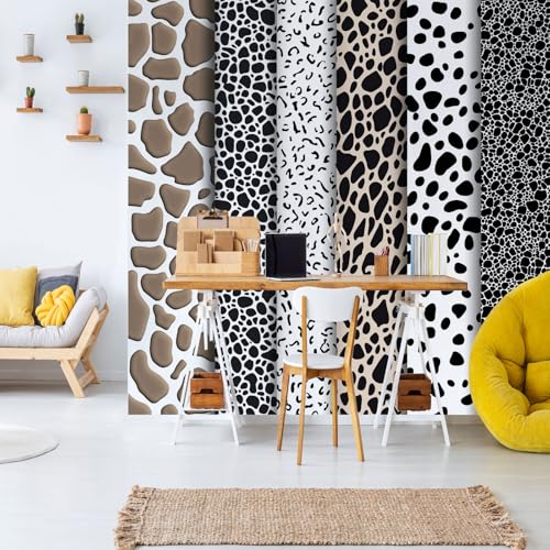 Selbstklebende Tapete Leopardenmuster Schwarz Weißer Spleißen Fototapete 3D Tier Gedruckt Abstrakt Modern Wandtapete Seide Tapeten 100x70cm Wallpaper Wanddeko Tapete Wohnzimmer Kinderzimmer Dekoration Selbstklebende Tapete Leopardenmuster Schwarz Weißer Spleißen Fototapete 3D Tier Gedruckt Abstrakt Modern Wandtapete Seide Tapeten 100x70cm Wallpaper Wanddeko Tapete Wohnzimmer Kinderzimmer Dekoration von Pggong