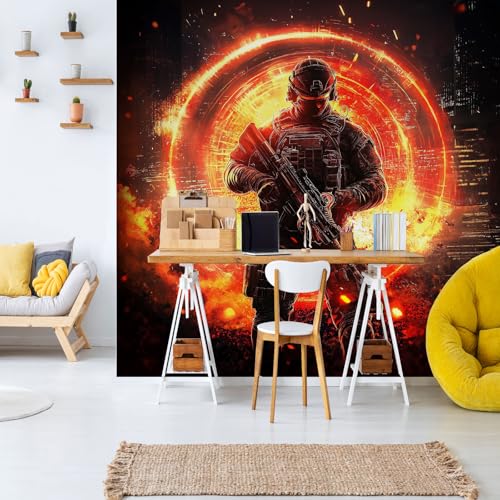 Soldat Soldier Krieg Rifle Waffen Seide Tapete Kinderzimmer Flammen Guns Science Fiction Fototapete 3D Effekt 250x175 cm Tapeten Selbstklebende Wandtapete Panorama Wanddeko Wohnzimmer Schlafzimmer Soldat Soldier Krieg Rifle Waffen Seide Tapete Kinderzimmer Flammen Guns Science Fiction Fototapete 3D Effekt 250x175 cm Tapeten Selbstklebende Wandtapete Panorama Wanddeko Wohnzimmer Schlafzimmer von Pggong