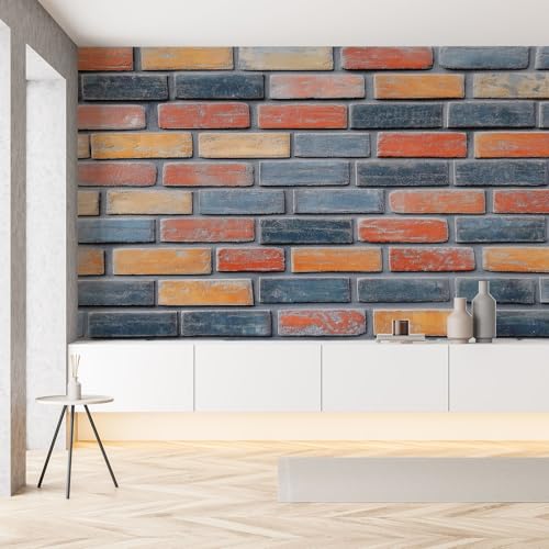 Ziegelmauer Bunt Ziegel Seide Tapete Wohnzimmer Graffiti Geometrisch Vintage Fototapete Wallpaper 450x315 cm Wandtapete Selbstklebende Tapeten 3D Effekt Panorama Wanddeko Schlafzimmer Ziegelmauer Bunt Ziegel Seide Tapete Wohnzimmer Graffiti Geometrisch Vintage Fototapete Wallpaper 450x315 cm Wandtapete Selbstklebende Tapeten 3D Effekt Panorama Wanddeko Schlafzimmer von Pggong