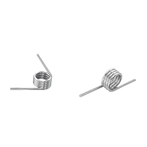 5 Stück Linkshänder-Torsionsfedern, 60 mm Gesamtlänge Fußlänge, Edelstahlfedern, 3 Runden-0 Grad von Pgqjfks