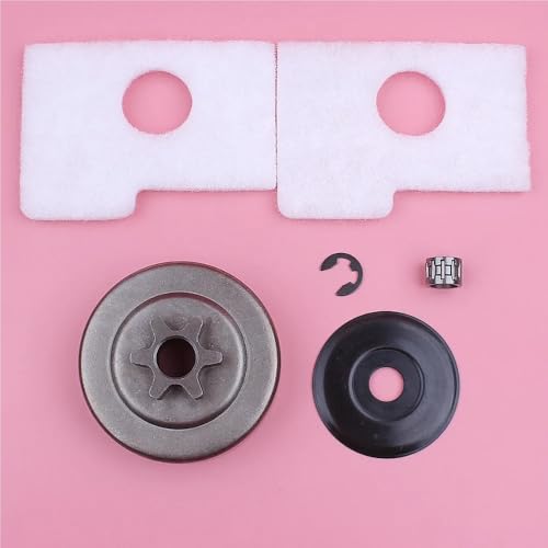 3/8 6 Zähne Kupplungskettenradtrommel passend for MS180 MS170 018 017 MS 170 180 Unterlegscheibe E-Clip Nadellager F Kettensägenteil von PhGKBz