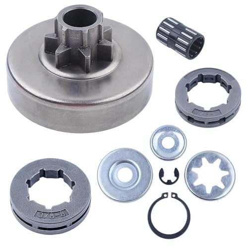 3/8 Zoll 7T Kupplungstrommel und Kettenradfelgensatz passend for MS380-Kettensäge mit Nadellager, E-Clip-Unterlegscheibe, Reparatursatz, ersetzt 1119 0007 3/8 Zoll 7T Kupplungstrommel und Kettenradfelgensatz passend for MS380-Kettensäge mit Nadellager, E-Clip-Unterlegscheibe, Reparatursatz, ersetzt 1119 0007 von PhGKBz