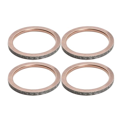 4 STÜCKE Metall Auspuffkrümmerdichtung Passend for Ya TT600 1983 XT600 84-85 87-95 SRX600 1986 FZR1000 87-95 FZR400 88-90 von PhGKBz