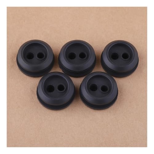 5 stücke 2 Loch Gummi Kraftstoff Gas Linie Tülle Ersatz Teil Fit for Kettensäge Pinsel Cu 20mm Schwarz Garten Werkzeug Teil von PhGKBz