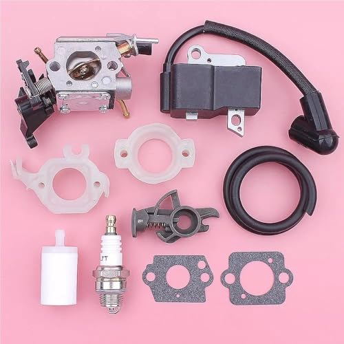 Vergaser Zündspule Öl F Linie Fit for Hus 445 450 Kettensägen 573935701 506450401 Intake Flansch Carb Dichtung von PhGKBz