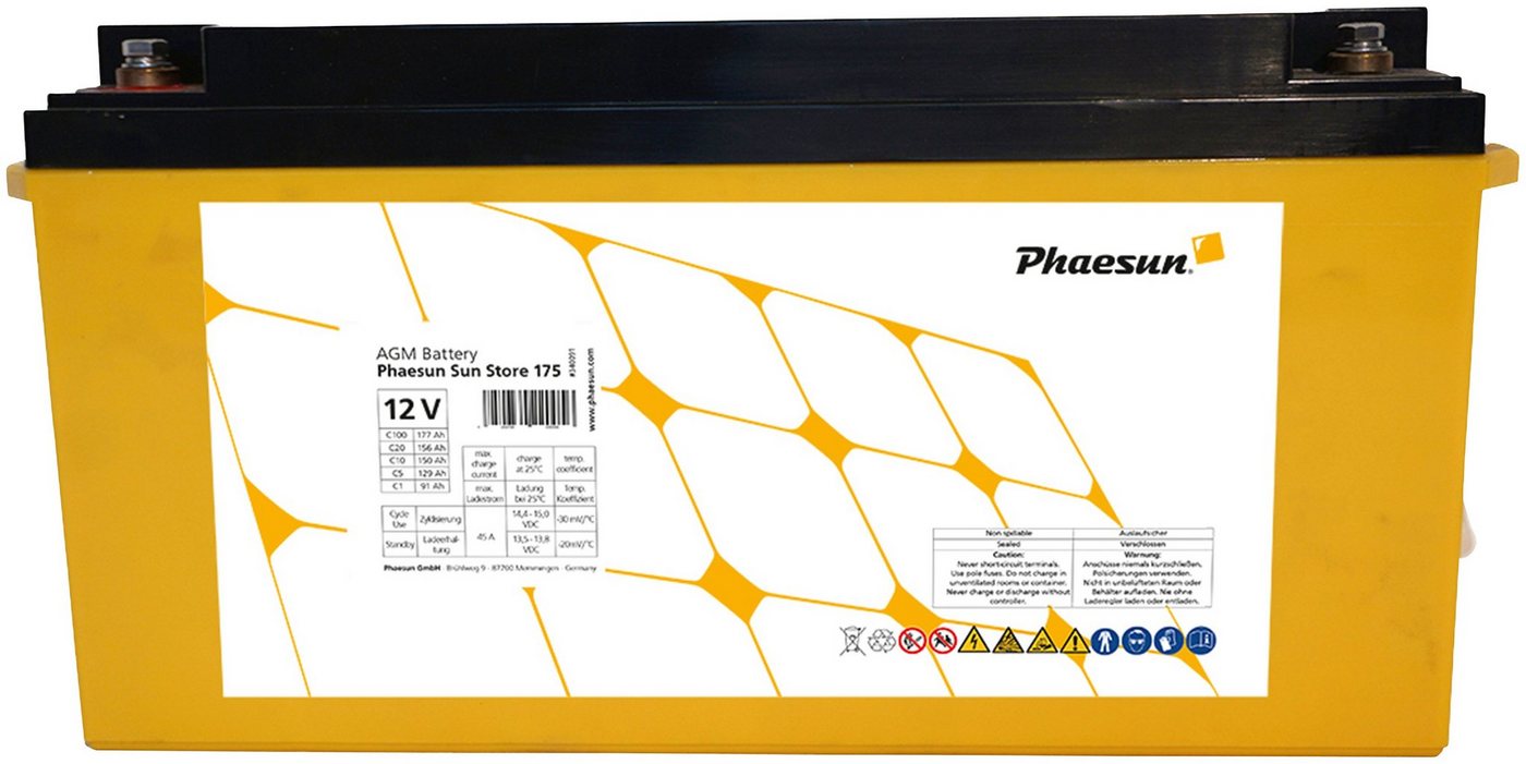 Phaesun AGM Sun Store 175 Solarakkus (12 V) von Phaesun