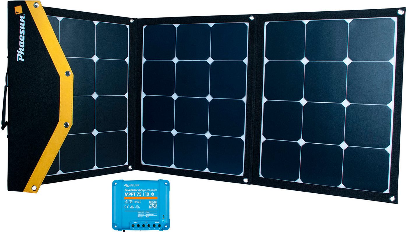 Phaesun Solarmodul »Module Kit Phaesun Fly Weight 135 Premium MPPT«, 135 W, Monokristallin, (Komplett-Set, 2-St) von Phaesun