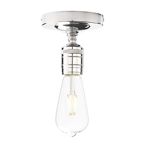 Phansthy Deckenlampe Vintage Deckenleuchte, Lampe, Wohnzimmerlampe, Schlafzimmerlampe, Küchenlampe, Deckenstrahler Industrie Hängeleuchte Hängelampen Pendelleuchte(Chrome Farbe) von Phansthy
