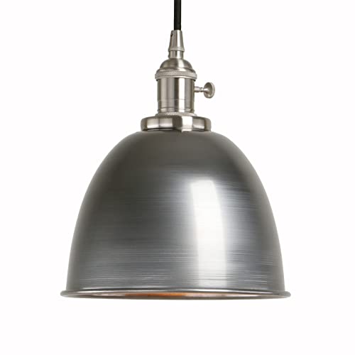 Phansthy Pendelleuchte Esstisch Vintage Klarlack Industrial Metall Lampenschirm Hängeleuchte,Hängelampe, Küchenlampen Hängend Vintage, Hängelampe Esstisch, Pendellampe im Landstil (Klarlack) von Phansthy