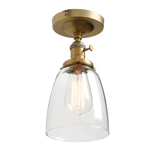 Phansthy Vintage Deckenleuchte Glocken klarglas Pendelleuchte Modernes Deckenlampe industrie Pendellampe Hängeleuchte Vintage Hängelampe Loft-Pendelleuchte in Landstil (antike Farbe) von Phansthy