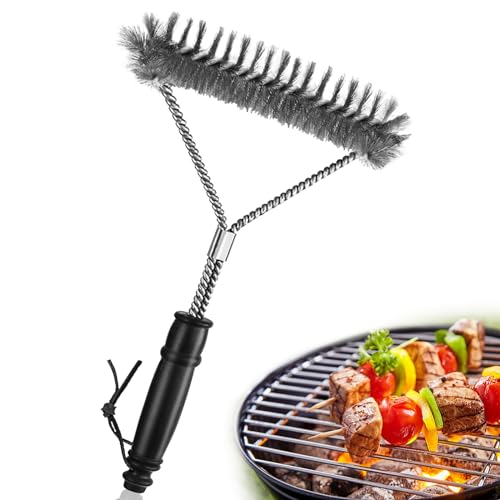 Phantasy® Grillbürste mit Langer Edelstahl Borsten, 30 cm Grill Reinigungsbürste aus Premium Edelstahl und Wärmeisolierung Griff für Holzkohlegrill, Gasgrill und Elektrogrill von Phantasy