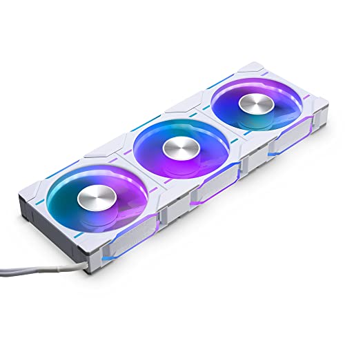 Phanteks D30 PWM Reverse Airflow D-RGB Lüfter, 3er Pack – 120 mm, weiß von Phanteks