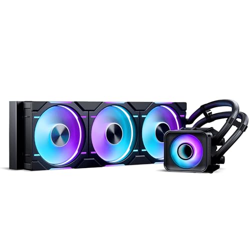 Phanteks GLACIER ONE 360D30 X2 DRGB 360mm AiO-Wasserkühlung - CPU-Kühler mit D-RGB, drei D30-Lüftern & Aluminium-Deckel – Schwarz von Phanteks