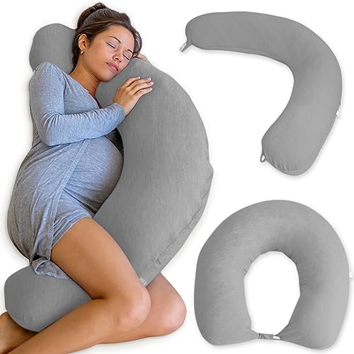 PharMeDoc Stillkissen XXL - Multifunktional Schwangerschaftskissen, Seitenschläferkissen mit Kühlender Bezug (105 * 36 * 21cm), Kissen Schwangerschaft von PharMeDoc