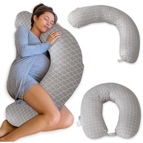 PharMeDoc Stillkissen XXL - Multifunktional Schwangerschaftskissen, Seitenschläferkissen mit Kühlender Bezug (105 * 36 * 21cm), Kissen Schwangerschaft von PharMeDoc