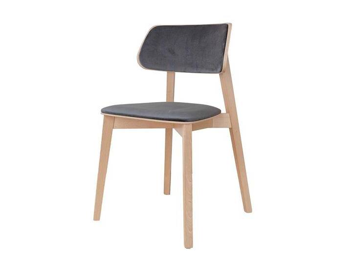 2 Stühle Buche Grau in modernem Design 45 cm Sitzhöhe (2er Set) von Pharao24.de