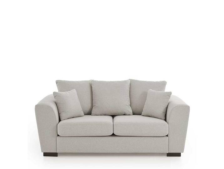 2sitzer Sofa Beige Stoff mit Armlehnen Vierfußgestell aus Holz von Pharao24.de