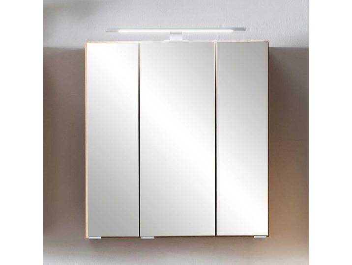 3 D Badezimmer Spiegelschrank Wildeiche Optik Korpus drei Türen von Pharao24.de