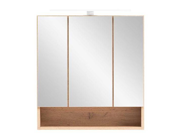3D Badspiegelschrank in Wildeichefarben Made in Germany von Pharao24.de