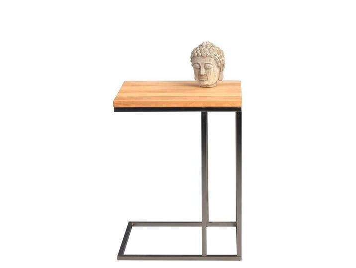 Ablagetisch aus Kernbuche Massivholz Schwarz Metall von Pharao24.de