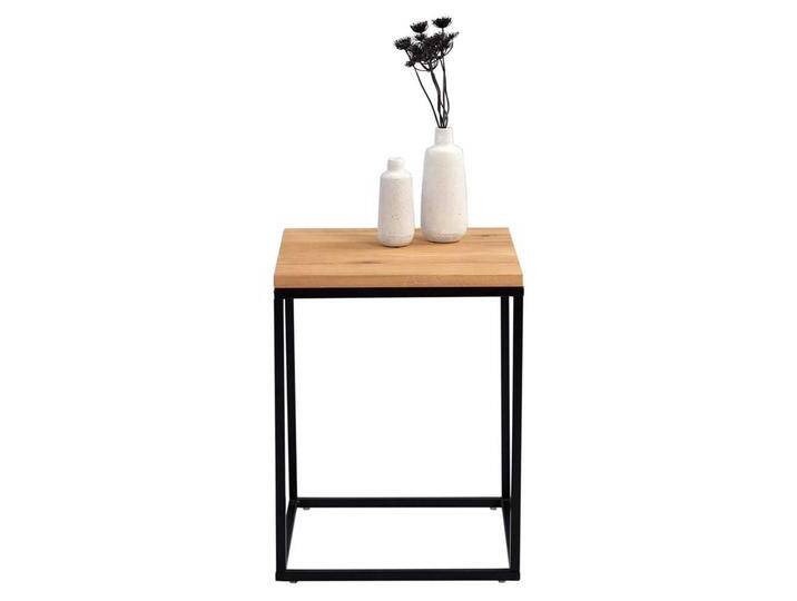 Ablagetisch aus Wildeiche Massivholz Metall Schwarz Ablagetisch aus Wildeiche Massivholz Metall Schwarz von Pharao24.de