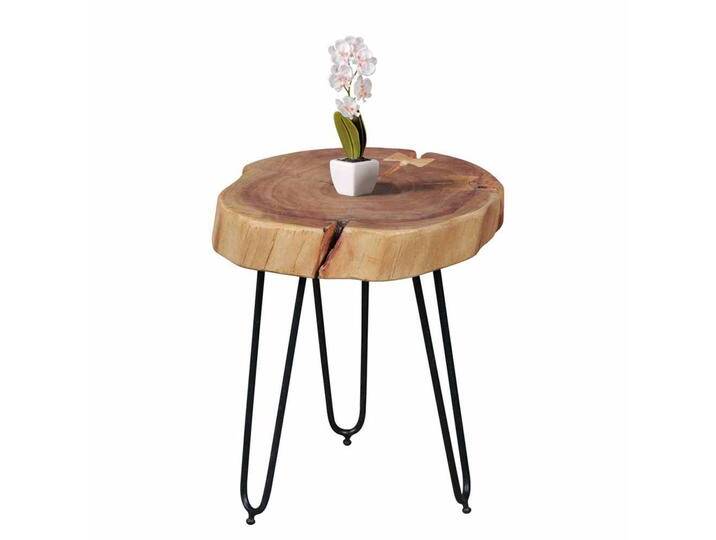 Ablagetisch mit Baumscheibenplatte Akazie Massivholz Ablagetisch mit Baumscheibenplatte Akazie Massivholz von Pharao24.de