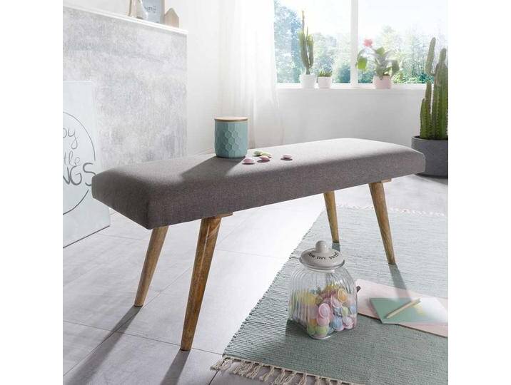 Ankleidebank im Retro Design Grau Webstoff Ankleidebank im Retro Design Grau Webstoff von Pharao24.de