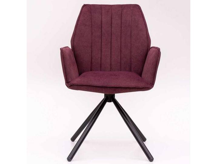 Armlehner Bordeaux Rot mit Gestell aus Metall 58 cm breit (2er Set) von Pharao24.de