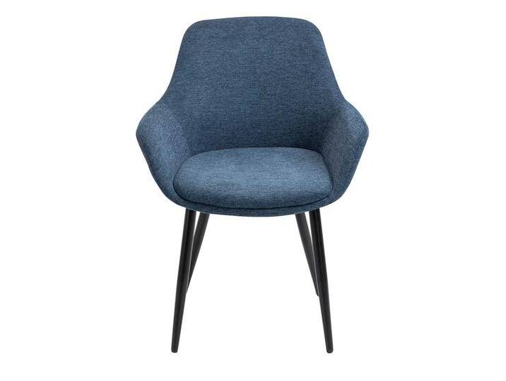 Armlehnstuhl, Blau, 64x59x86 cm, Webstoff & Metall, Mit Armlehnen, Modern von Pharao24.de