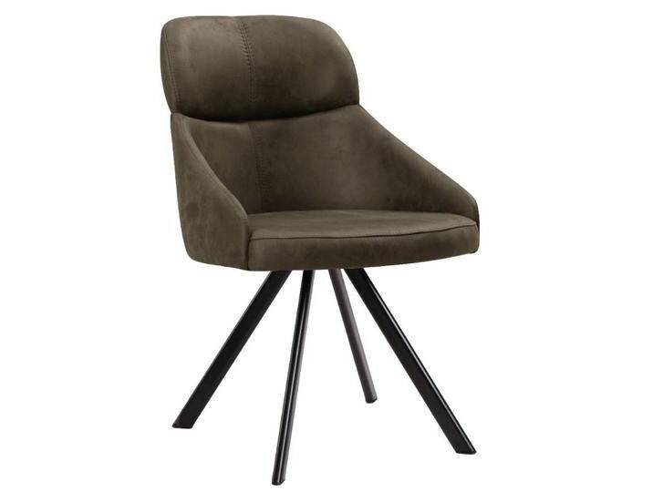 Armlehnstuhl Polsterstuhl Esszimmer drehbar in Khaki von Pharao24.de