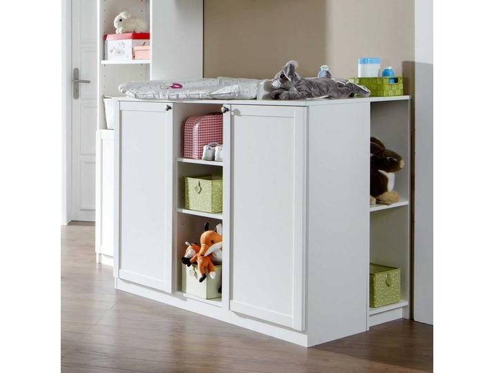 Baby Wickelkommode in Weiß 120 cm breit - 75 cm tief von Pharao24.de