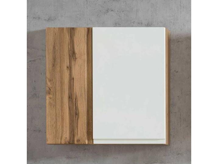 Badezimmer Hängeschrank in Weiß und Wildeichefarben Made in Germany von Pharao24.de