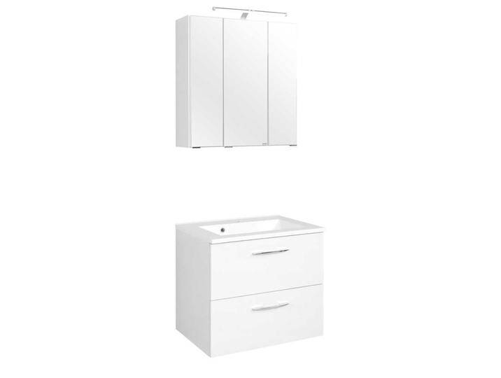 Badezimmermöbel Set in Weiß Waschtisch (zweiteilig) von Pharao24.de