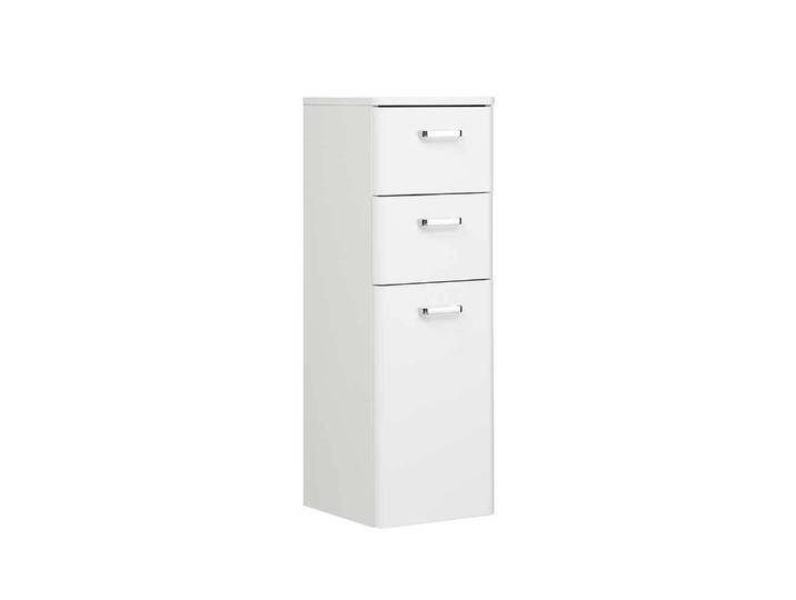 Badschrank Badeschrank in Weiß mit Metallgriffen von Pharao24.de