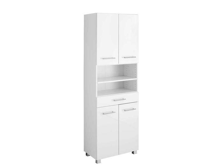 Badschrank in Hochglanz Weiß 4-türig von Pharao24.de