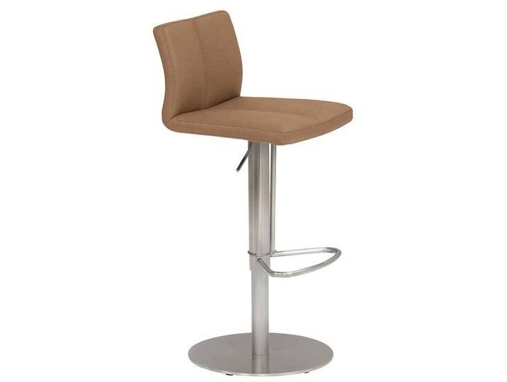 Barhocker Höhenverstellbar in modernem Design gepolsterter Rückenlehne von Pharao24.de