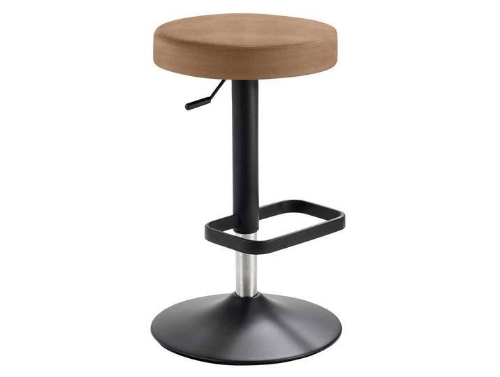 Barhocker verstellbar in Hellbraun Microfaser bis 82 cm Sitzhöhe von Pharao24.de