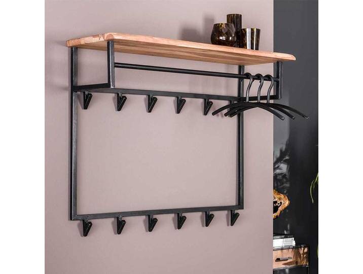 Baumkanten Garderobe im Industry und Loft Stil 100 cm breit von Pharao24.de