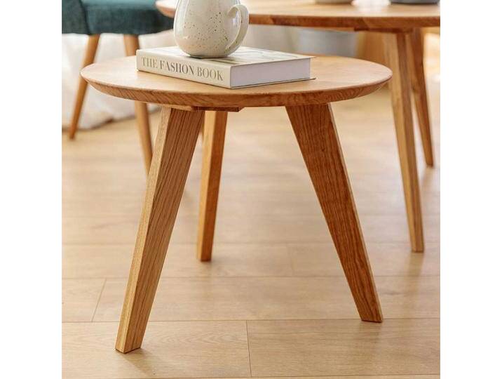 Beistelltisch Holztisch in runder Form aus Eiche Massivholz Beistelltisch Holztisch in runder Form aus Eiche Massivholz von Pharao24.de