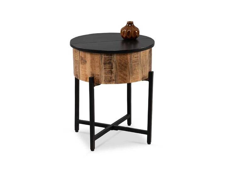 Beistelltisch Massivholztisch mit Staufach im Industry und Loft Stil Beistelltisch Massivholztisch mit Staufach im Industry und Loft Stil von Pharao24.de