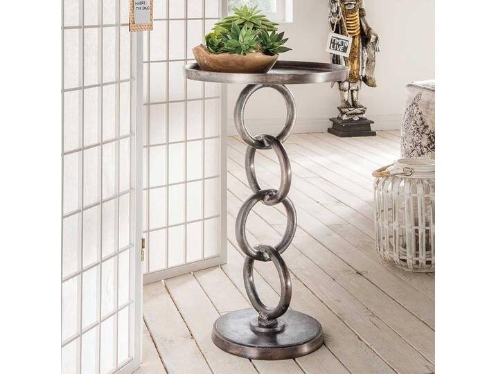 Beistelltisch ausgefallen aus Aluminium Industrie und Loft Stil von Pharao24.de
