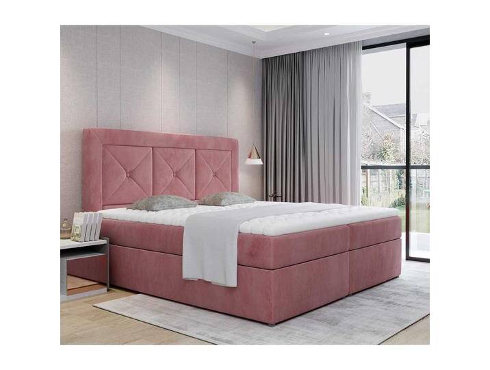 Bett Doppelbett in Altrosa aus Samt Bett Doppelbett in Altrosa aus Samt von Pharao24.de