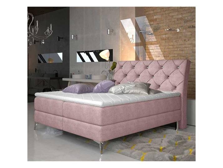 Bett Funktion Stauraum Bett in Hellrosa aus Webstoff Bett Funktion Stauraum Bett in Hellrosa aus Webstoff von Pharao24.de