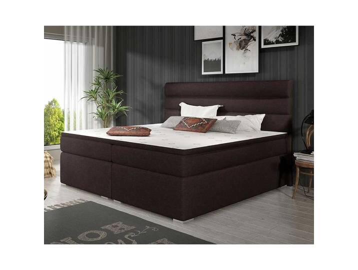 Bett Stauraum Bett in Braun 122 cm Kopfteil von Pharao24.de