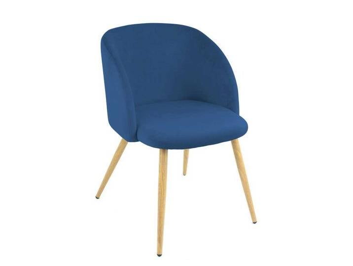 Blaue Samt Armlehner in modernem Design 54 cm breit (2er Set) von Pharao24.de