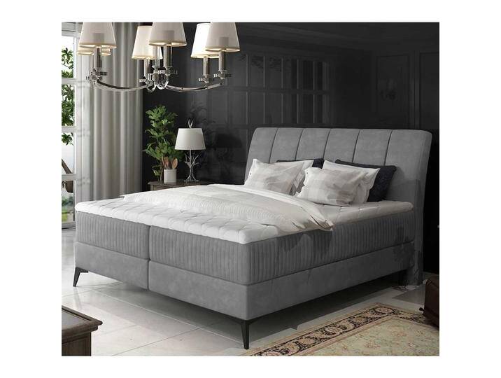 Boxbett Bett Funktion in Grau aus Chenillegewebe von Pharao24.de
