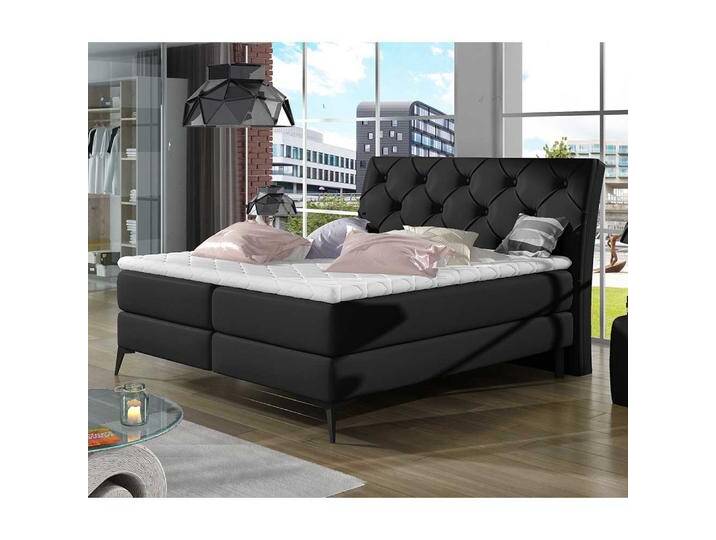 Boxbett Polster Bett aus Kunstleder mit Bezug von Pharao24.de