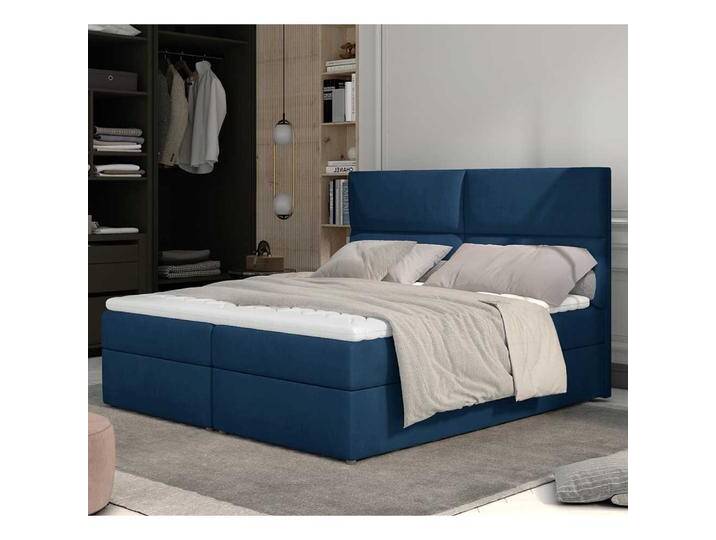 Boxbett Polsterbett in Dunkelblau aus Samt Boxbett Polsterbett in Dunkelblau aus Samt von Pharao24.de