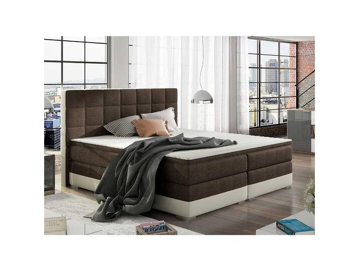 Boxbett Polsterbett mit Bezug in Braun von Pharao24.de